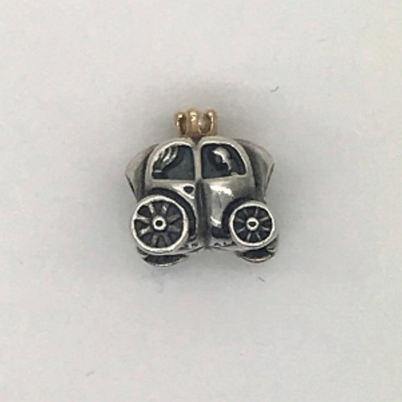 Pandora 14K yellow gold and Sterling Silver Royal Carriage Charm - Picture 2 of 2